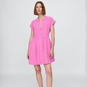 GAP Cotton Gauze Mini Shirtdress